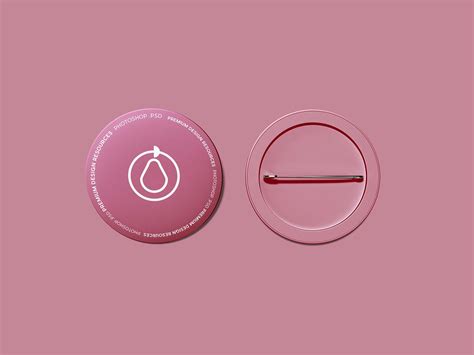 Download Free Pin Button Badge Mockup (PSD)