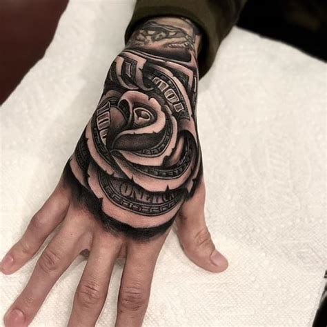 Top More Than 68 Money Rose Tattoo On Hand Best Incdgdbentre