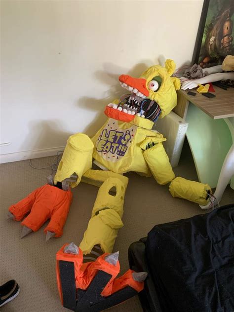 Withered Chica Costume Progress 7 Furry Amino