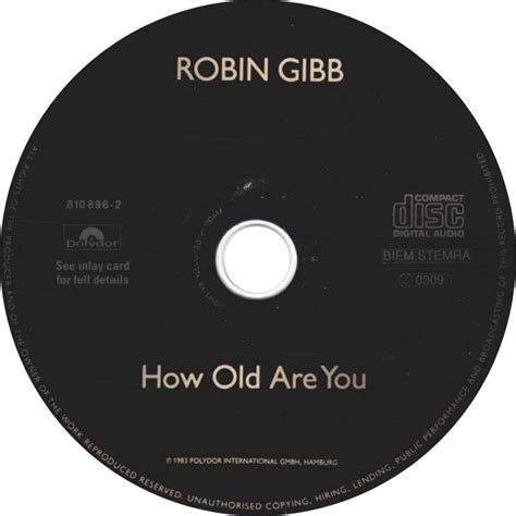 Car Tula Cd De Robin Gibb How Old Are You Portada