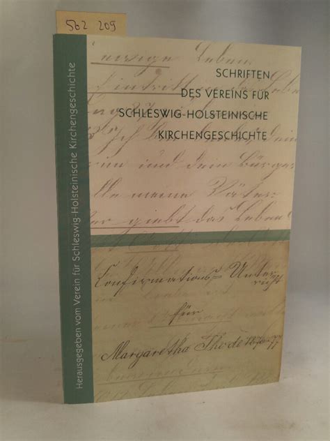 Schriften Des Vereins Für Schleswig Holsteinische Kirchengeschichte