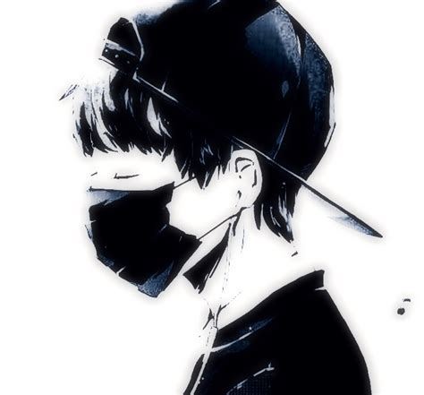 Mask Hat Myedit Anime Boy Man Animeboy Florida Blackand