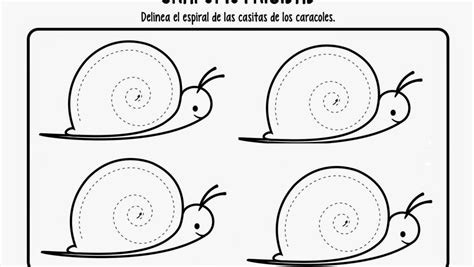 Grafomotricidad Espiral Caracoles