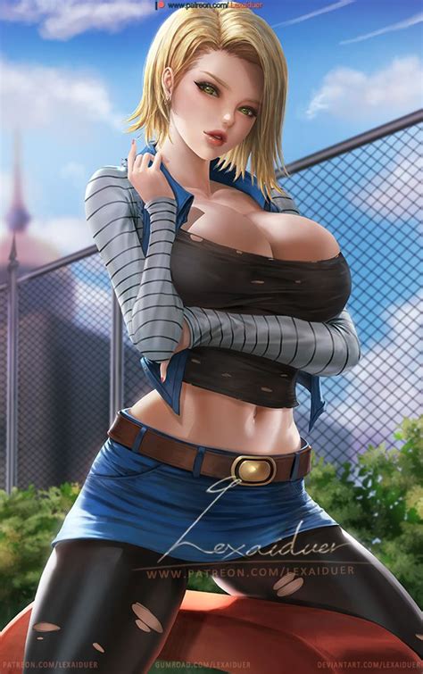 [dragonball] android 18 preview by lexaiduer on deviantart anime arte fantástica wolf