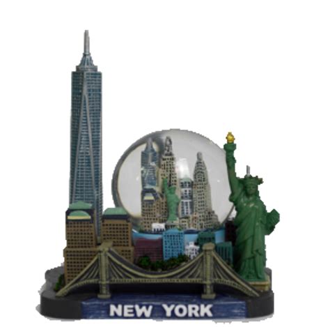 New York Popular Sites Colorful 65mm Snow Globe