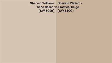 Sherwin Williams Sand Dollar Vs Practical Beige Side By Side Comparison