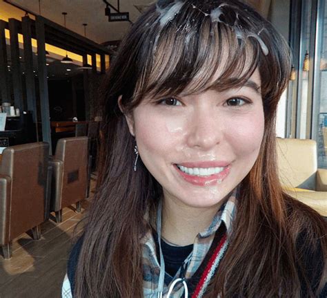 cum drenched asian smiling happily in a public restaurant publicsex