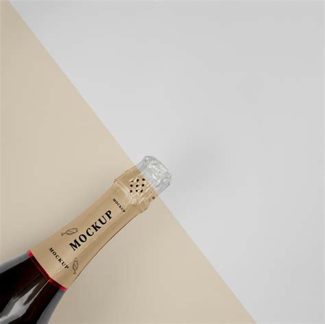 Download Free PSD | Champagne bottle with mock-up