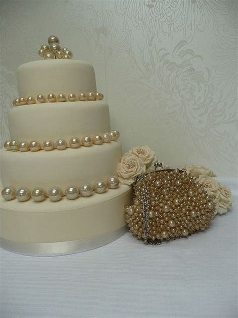 Ivory Pearls Wedding Cake By Cakes From The Sweetest Thing Susan Via