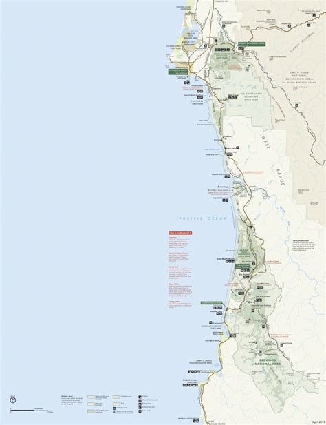 Coast Redwood Range And Biogeography Redwoods Northern California Map
