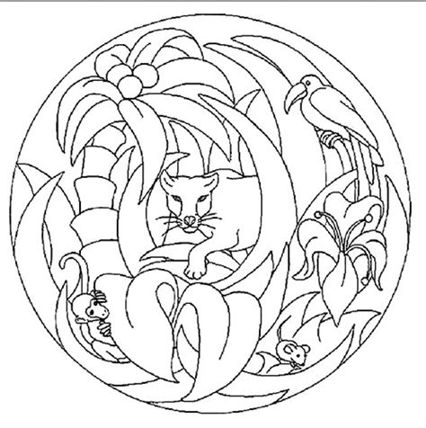 easy animal mandala coloring pages | Free Coloring Pages