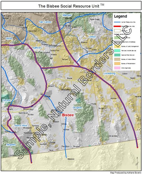 Bisbee Map Social Resource Units Of The Western Usa