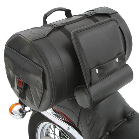 Bikers Friend Motorcycle Barrel Bag Offers Back Support And Storage