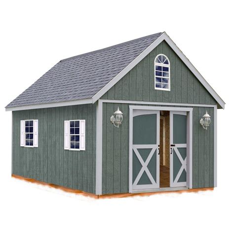 But, this steel shed has a modern flair thanks to the pitched roof and dark $241.93. Best Barns Belmont 12 ft. x 24 ft. Wood Storage Shed Kit ...