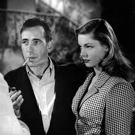 Humphrey Bogart Lauren Bacall Production Still From Howard Hawks To