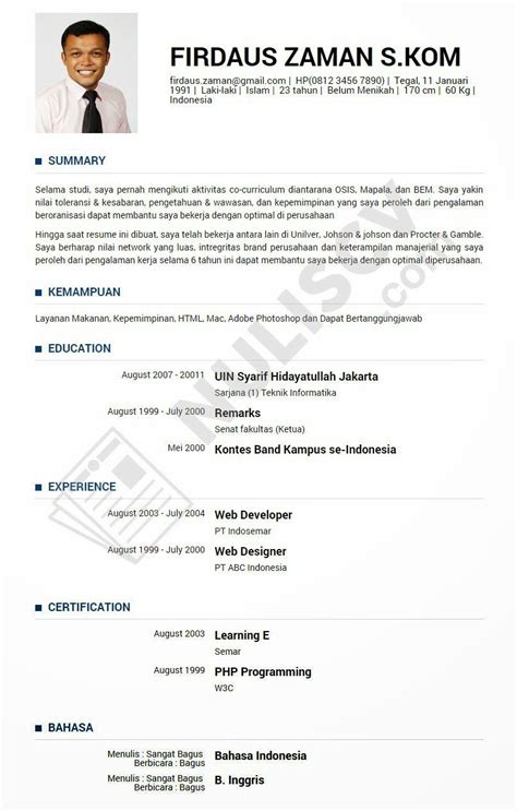 Penuliscvprofesional Contoh Surat Lamaran Dan Cv Yang Baik Hot