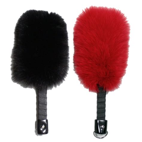 12 Fox Fur And Leather Paddle Choice Of 5 Colors — Touch Of Fur