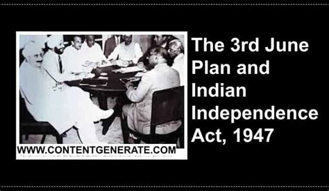 Third June Plan 1947 I Indian Independence Act I Partition Of India