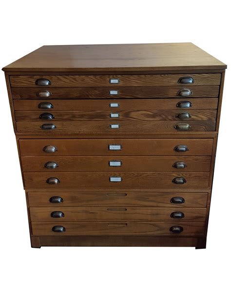 Despite their varied styles, they actually have the same function as storage. Vintage Hamilton Flat File Cabinet - Collier West