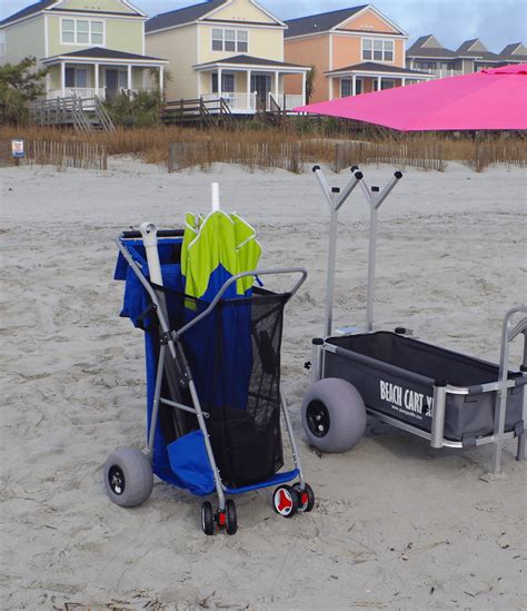Folding Beach Cart Xl Large Balloon Wheels Chair Racks Rolls In Sand