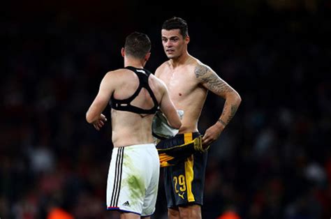 arsenal ace granit xhaka on unforgettable champions league win v basel daily star
