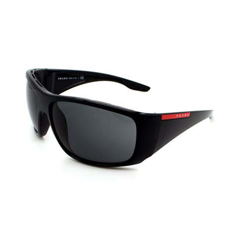 Prada Sport Men S Ps04vs 1ab5so Wrap Sunglasses Black Gray Prada And Prada Sport Touch