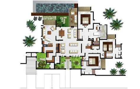 Villa Floor Plan Home Building Plans 27017