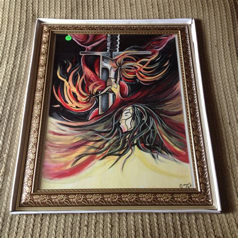 Spiritual Warfare Painting Now Framed And Still Available Anyone