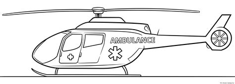 Rescue Helicopter Coloring Page For Print