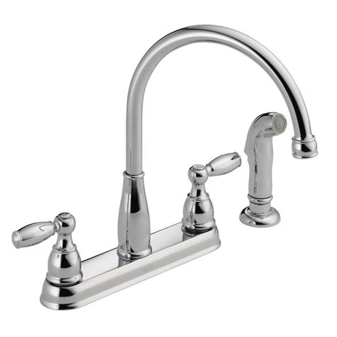 Pull out kitchen faucet,kitchen sink faucets with pull down sprayer. Delta Foundations 2-Handle Standard Kitchen Faucet with ...