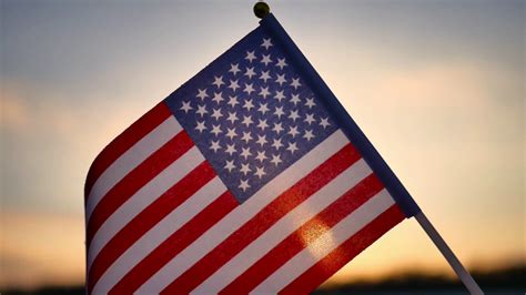 American Flag At Sunset Stock Video Footage Storyblocks