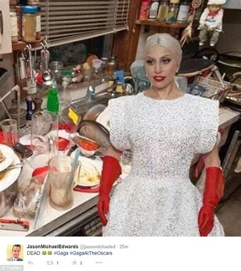 Maybe you would like to learn more about one of these? Lady Gaga's 'washing-up gloves' red carpet look at Oscars ridiculed in memes | Daily Mail Online