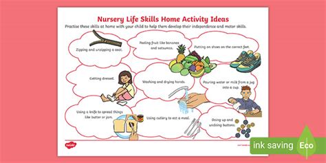 Nursery Life Skills Home Activity Ideas