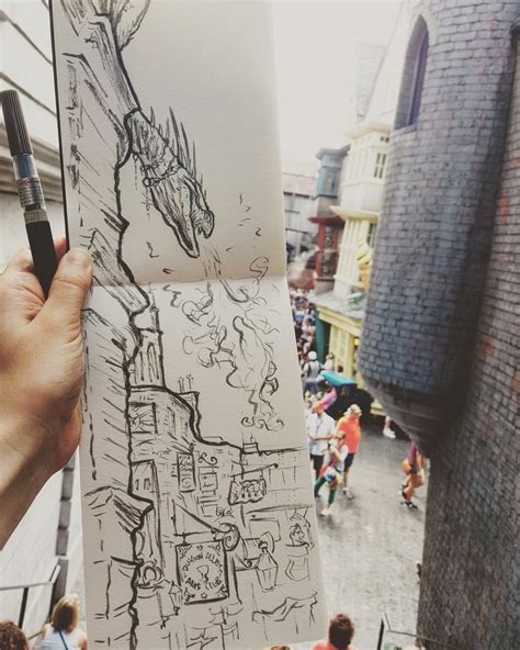 Diagon Alley Drawing At Explore Collection Of