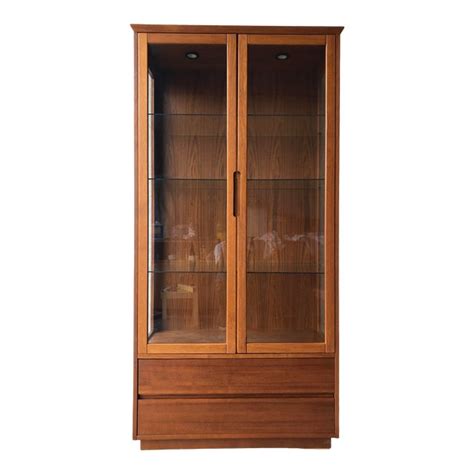 Danish modern teak media credenza by hundevad. Vintage Mid Century Modern Danish China Display Cabinet ...