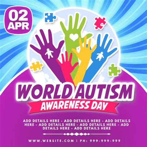 World Autism Awareness Day Poster Template Postermywall