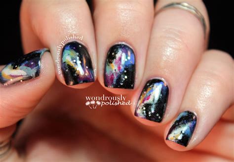 Wondrously Polished April Nail Art Challenge Galaxy Nails