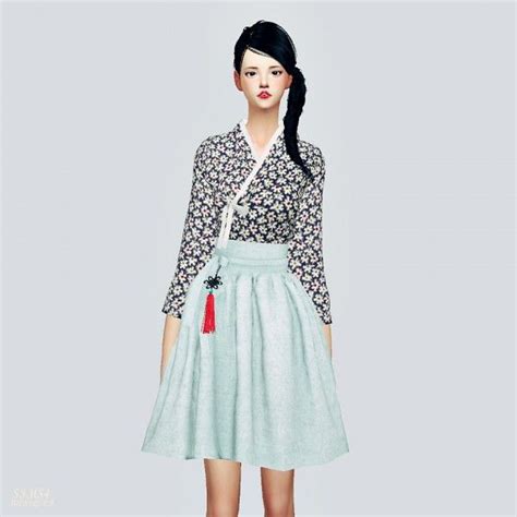 Sims4 Marigold Casual Hanbok • Sims 4 Downloads Costumes For Women