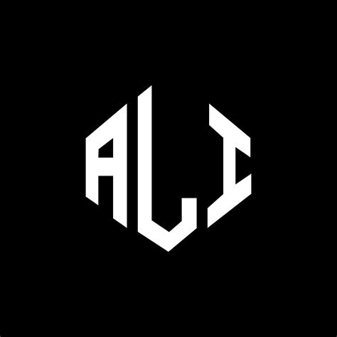 Ali Letter Logo Design With Polygon Shape Ali Polygon And Cube Shape