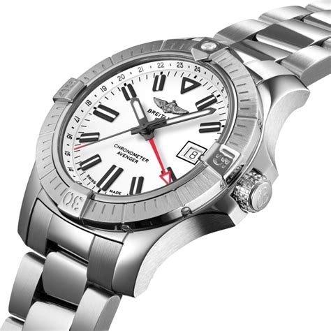 Breitling Avenger Automatic Gmt 43 Stainless Steel White Simmons