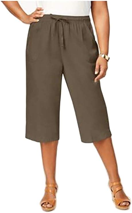 Karen Scott Plus Size Cotton Drawstring Capri Pants At Amazon Womens