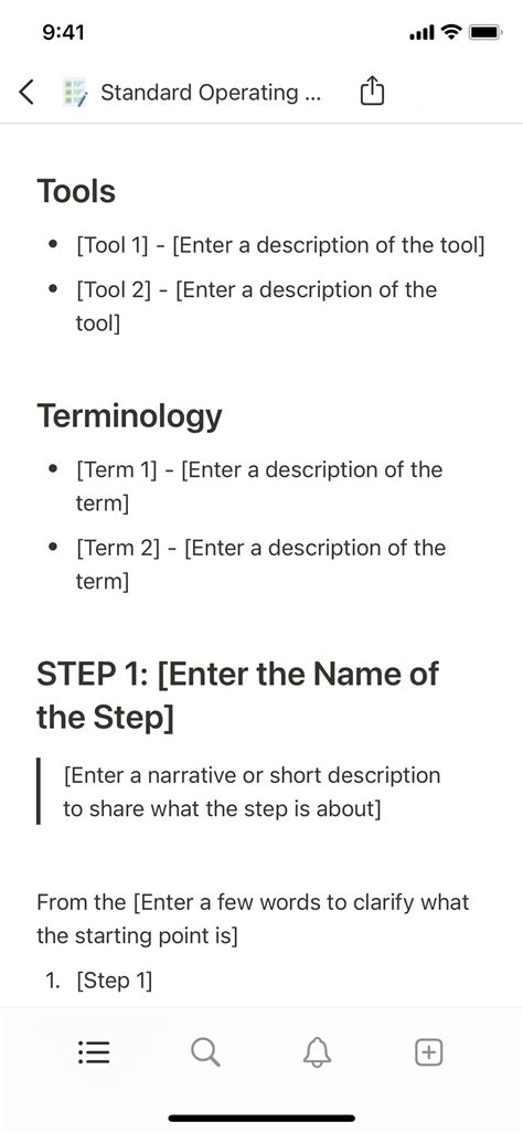 Notion Template Gallery Standard Operating Procedure SOP