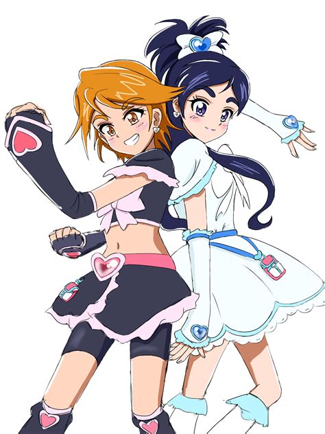 Anime Anime Girls Futari Wa Pretty Cure Magical Girls Pretty Cure Cure Black Cure White Long