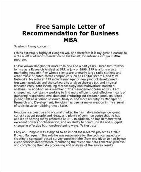 Check More At Https Gotilo Org Letters Recommendation Letters Mba