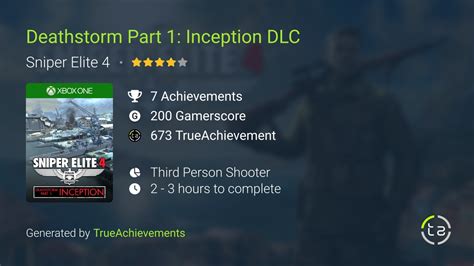 Deathstorm Part 1 Inception Achievements In Sniper Elite 4