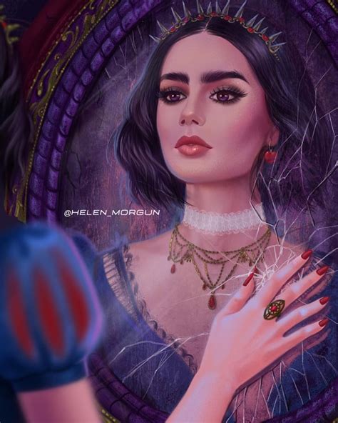 Lily Collins As Snow White Artist Transforms Female Celebrities Into