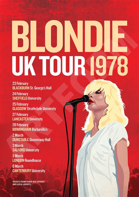 Blondie Debbie Harry Réinventé 1978 Uk Tour Poster A3 Taille Etsy