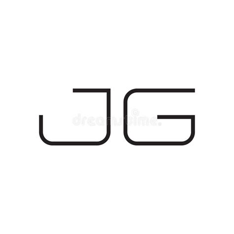 Icono Del Logotipo Del Vector De La Letra Inicial De Jg Ilustración Del