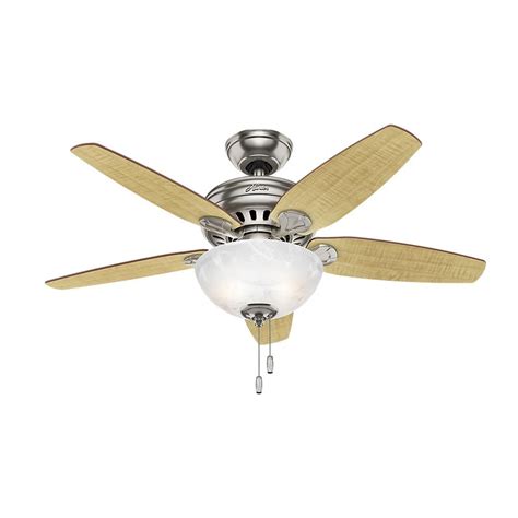 Many ceiling fans do have adaptable light kits that can be added to your hunter fan, increasing it's functionality and effectiveness in doing its job. Hunter Fan 60 inch Casual Brushed Nickel Indoor Ceiling ...