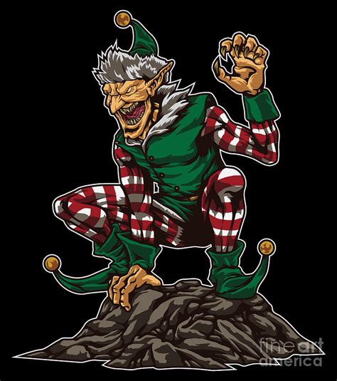Evil Elf Interrupts Your Christmas Reunion Digital Art By Mister Tee